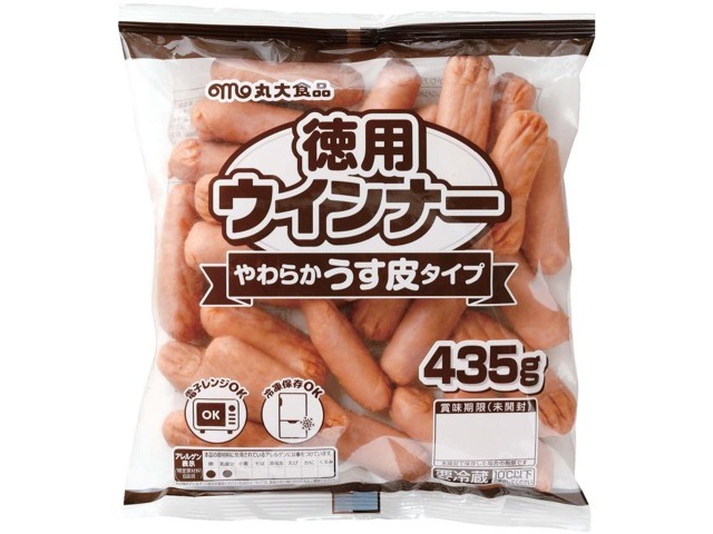 爆買い！ 丸大食品 徳用ウインナー コープ 435g| やわらかうす皮タイプ ロッド