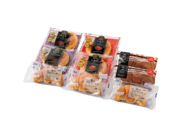 朝食お手軽セット　スープDERI マネケン　コモクロワッサン他 コモ コモパン朝食セット 1箱（4種9コ入） | コープこうべネット