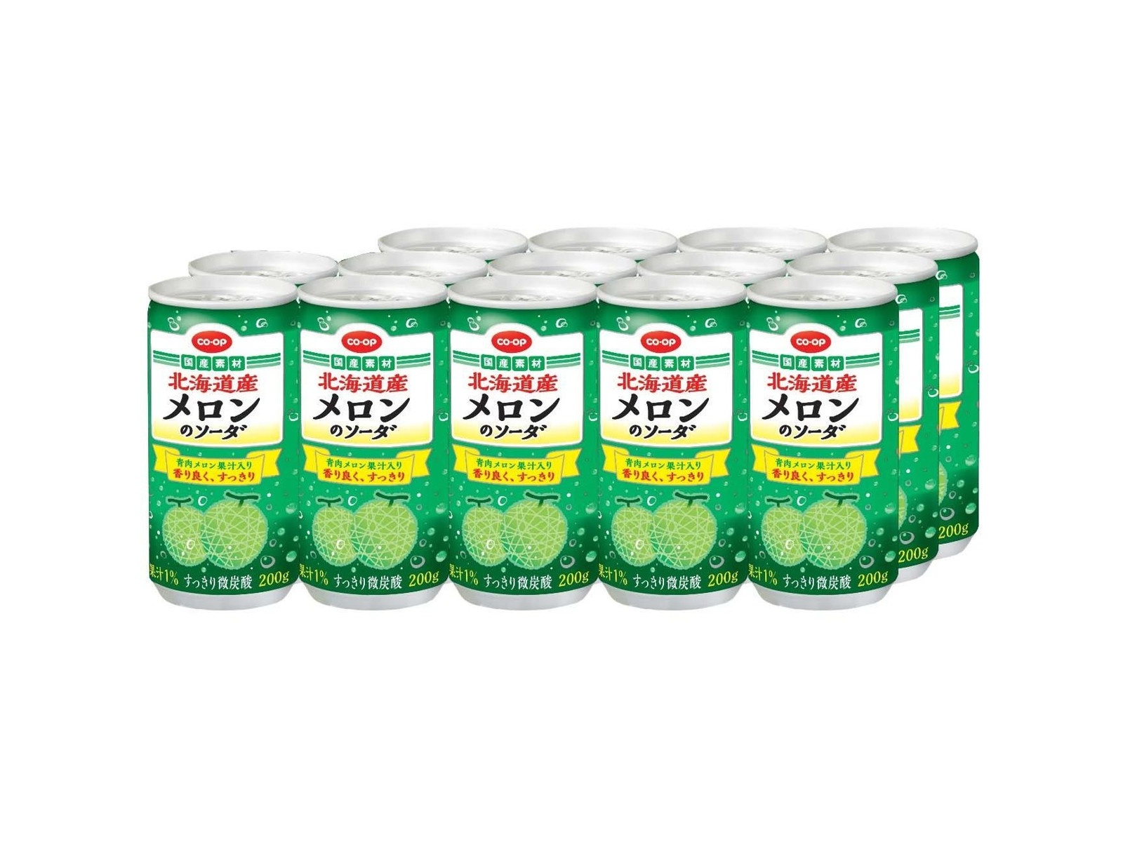 CO・OP 北海道産メロンのソーダ 1箱(200g×15缶入) | コープこうべネット