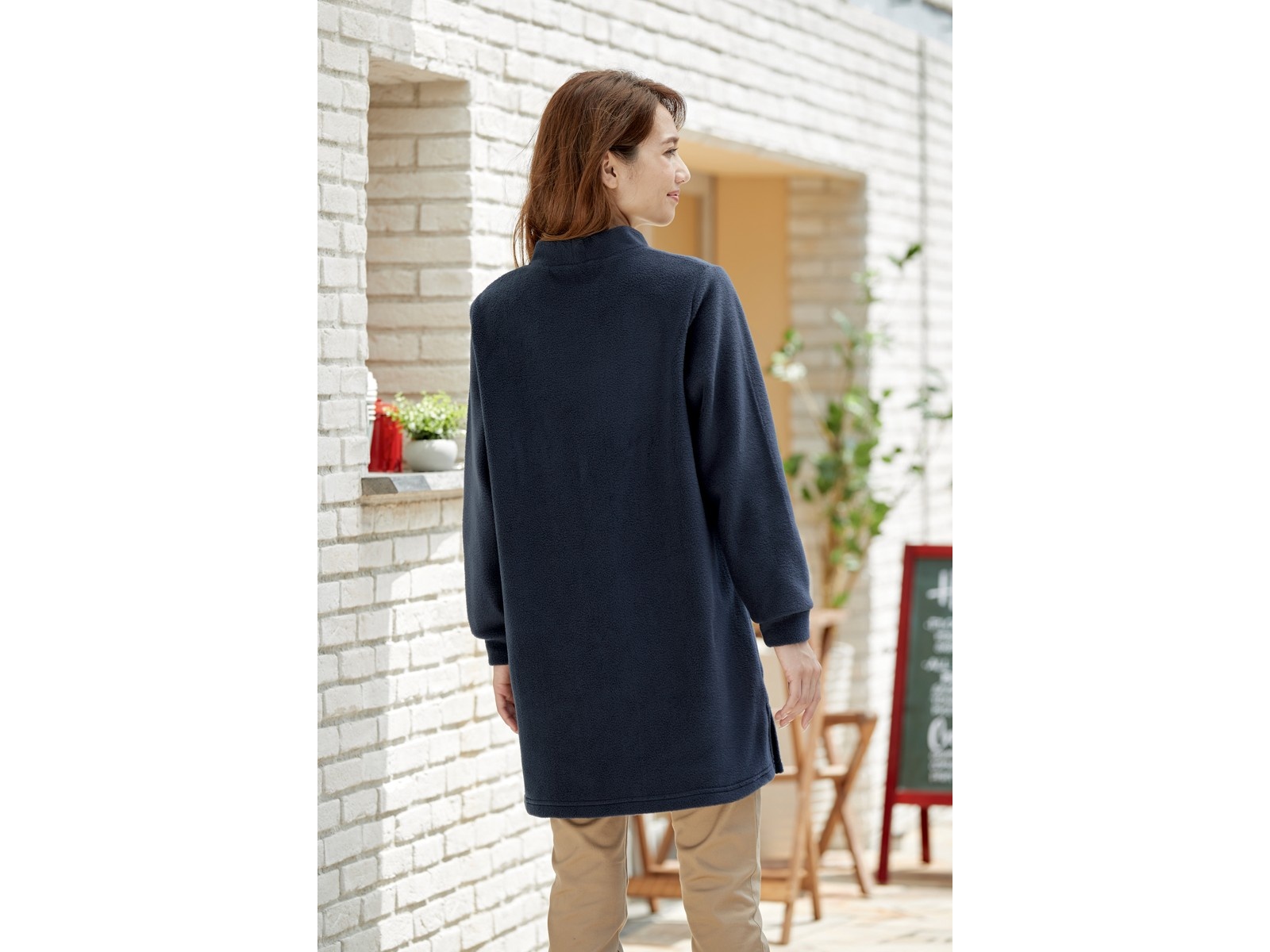 ポケ付きフリースチュニック 1枚 ネイビー LL| コープこうべネット