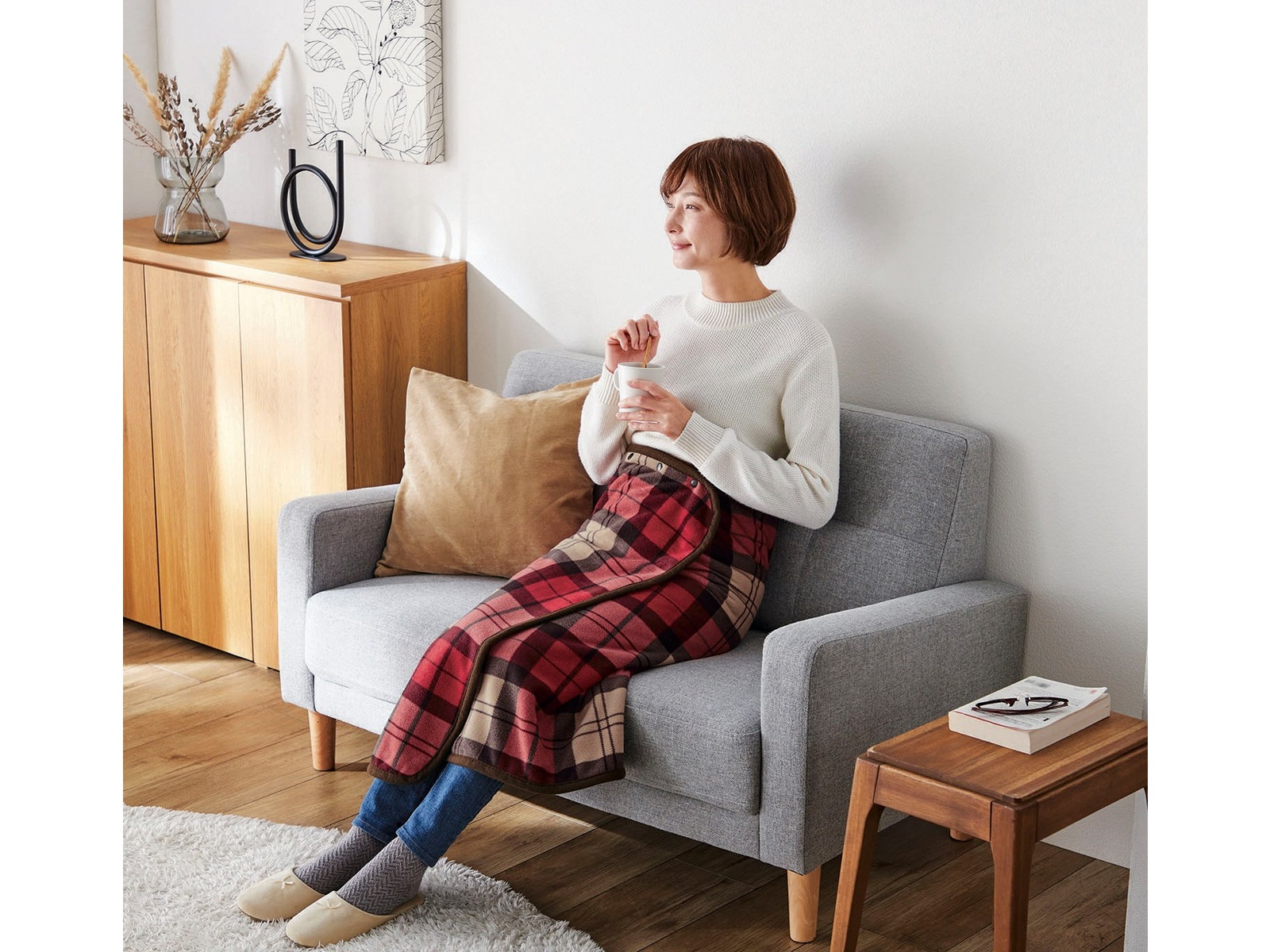 リバーシブルマルチブランケット 1枚 レッドチェック| コープこうべネット