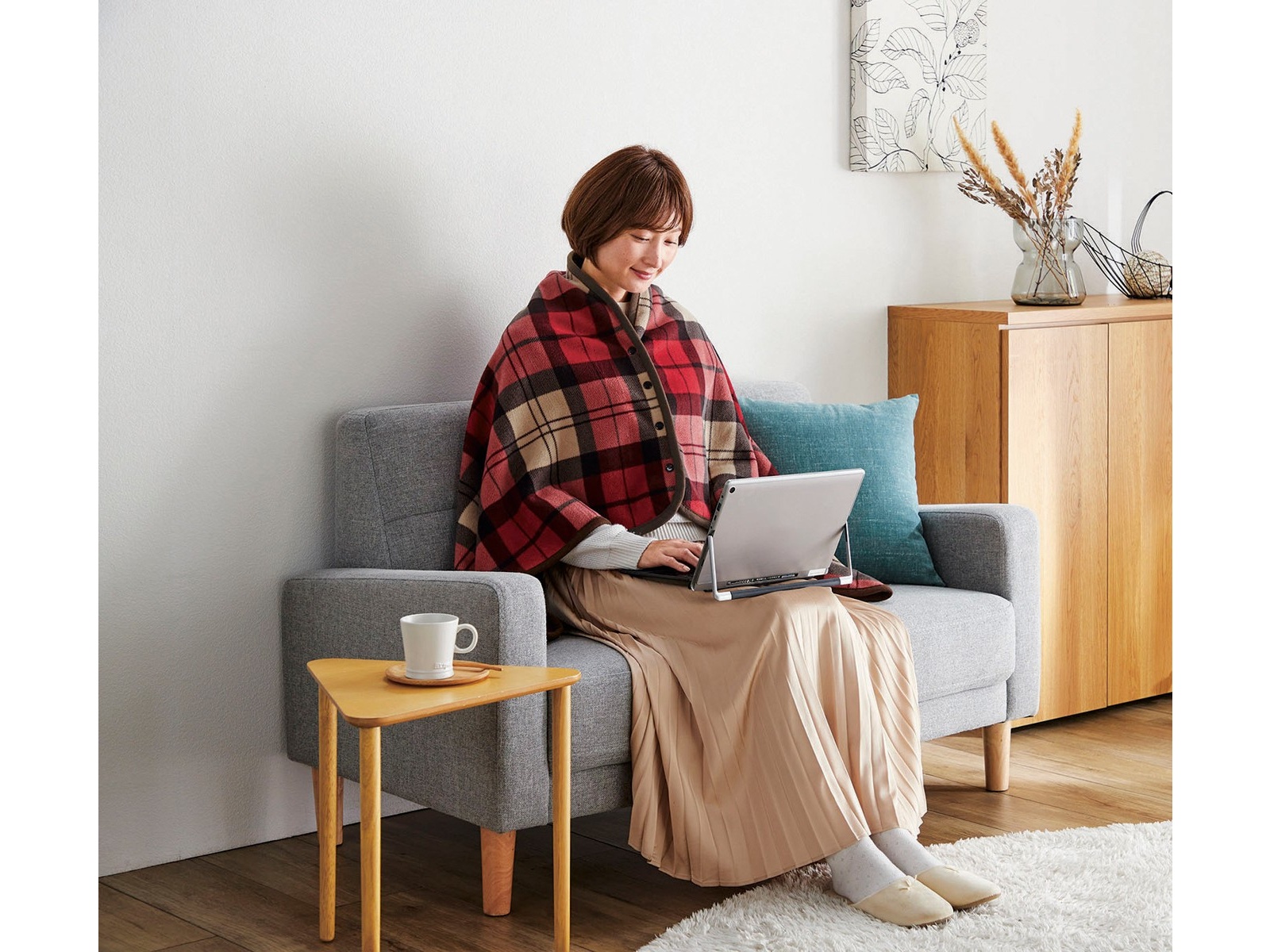 リバーシブルマルチブランケット 1枚 レッドチェック| コープこうべネット