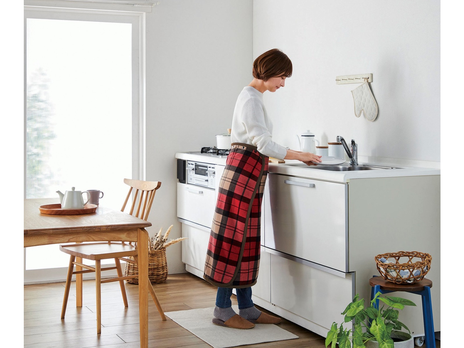 リバーシブルマルチブランケット 1枚 レッドチェック| コープこうべネット