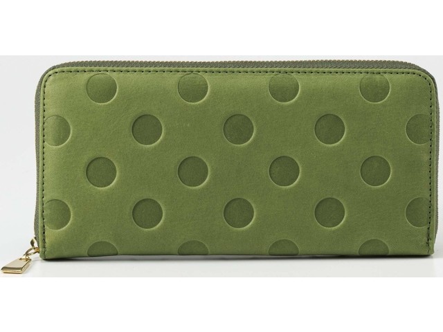 美品未使用　仔牛革グリーンコート 猫と肉球の型押しが超可愛い！・牛革・抗菌・抗ウイルス加工