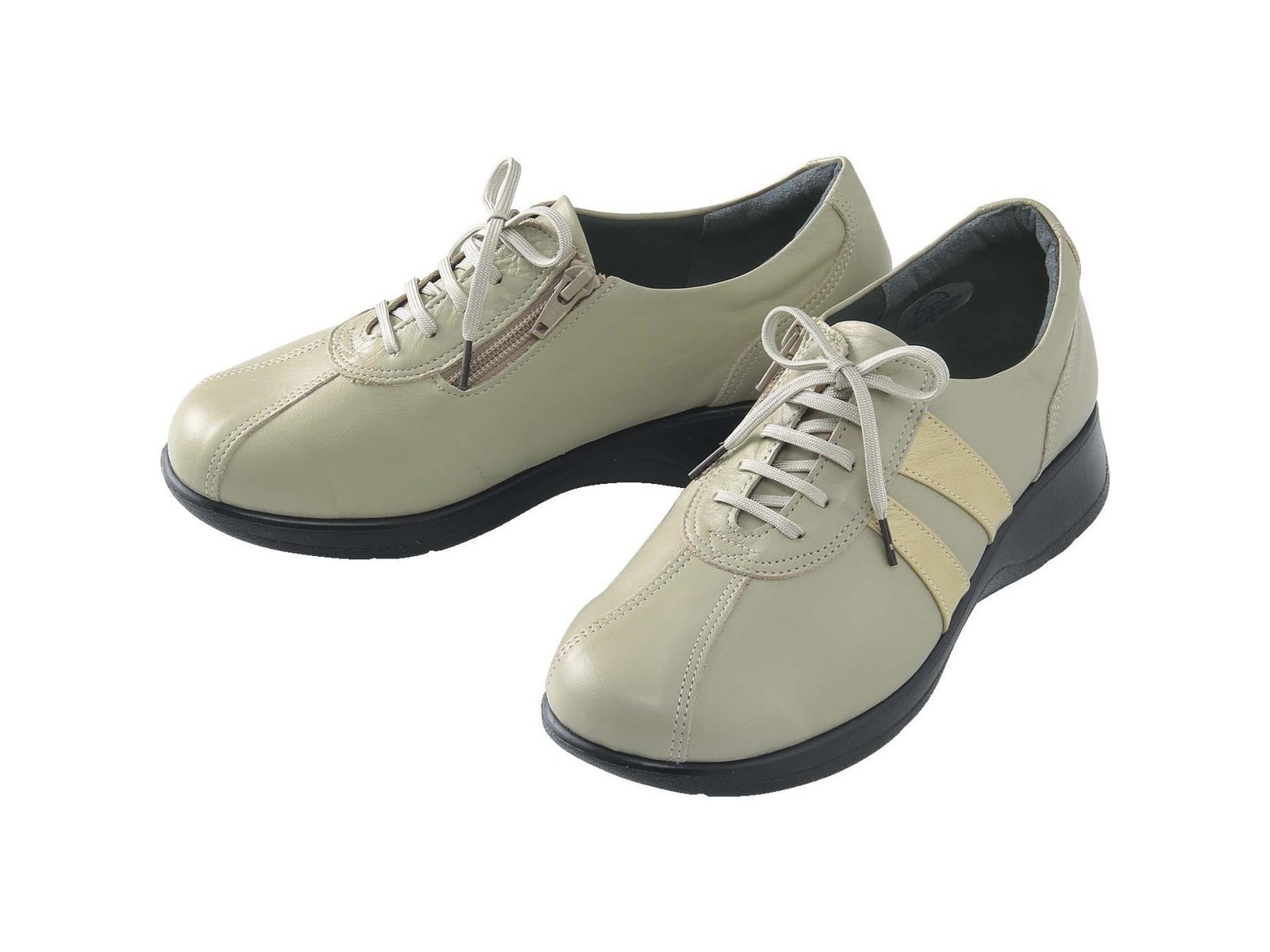 高井さんの靴＞5E牛革軽量コンフォートシューズ 1足 ベージュ