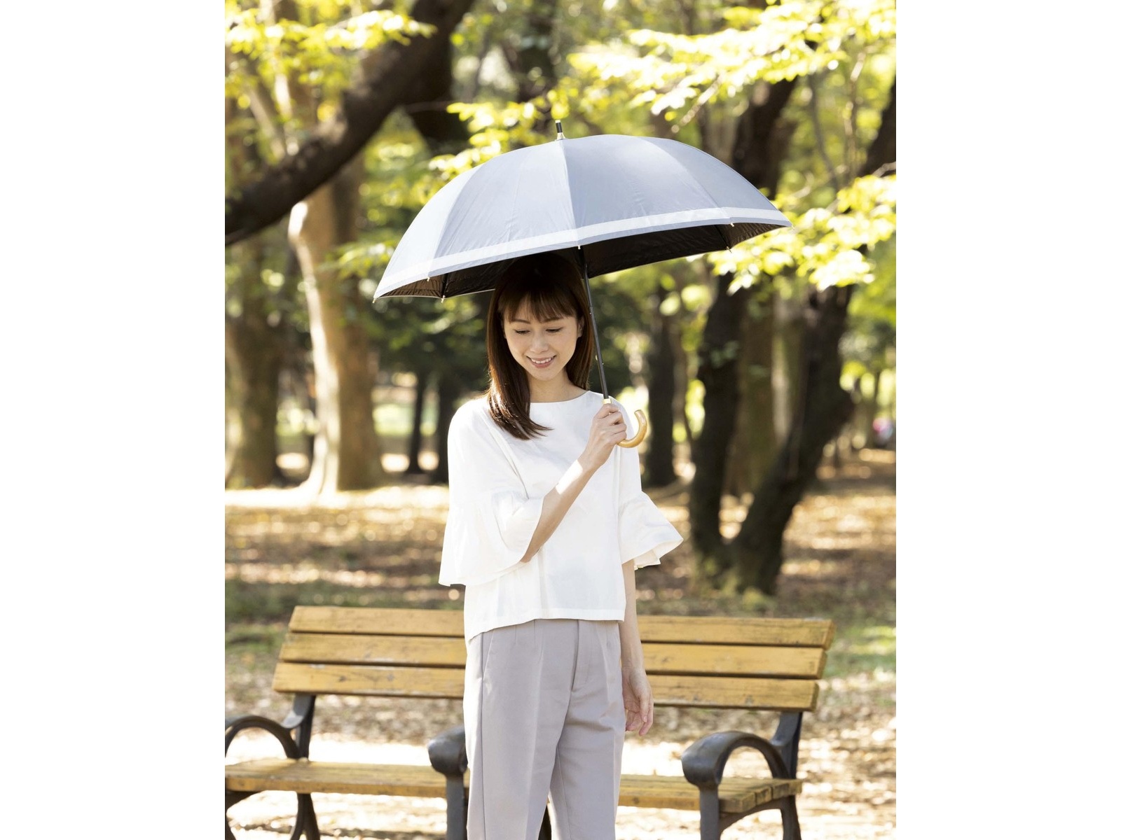 C1【used】高級洋傘 福井洋傘 グリーン 24骨 記名あり 【楽天市場