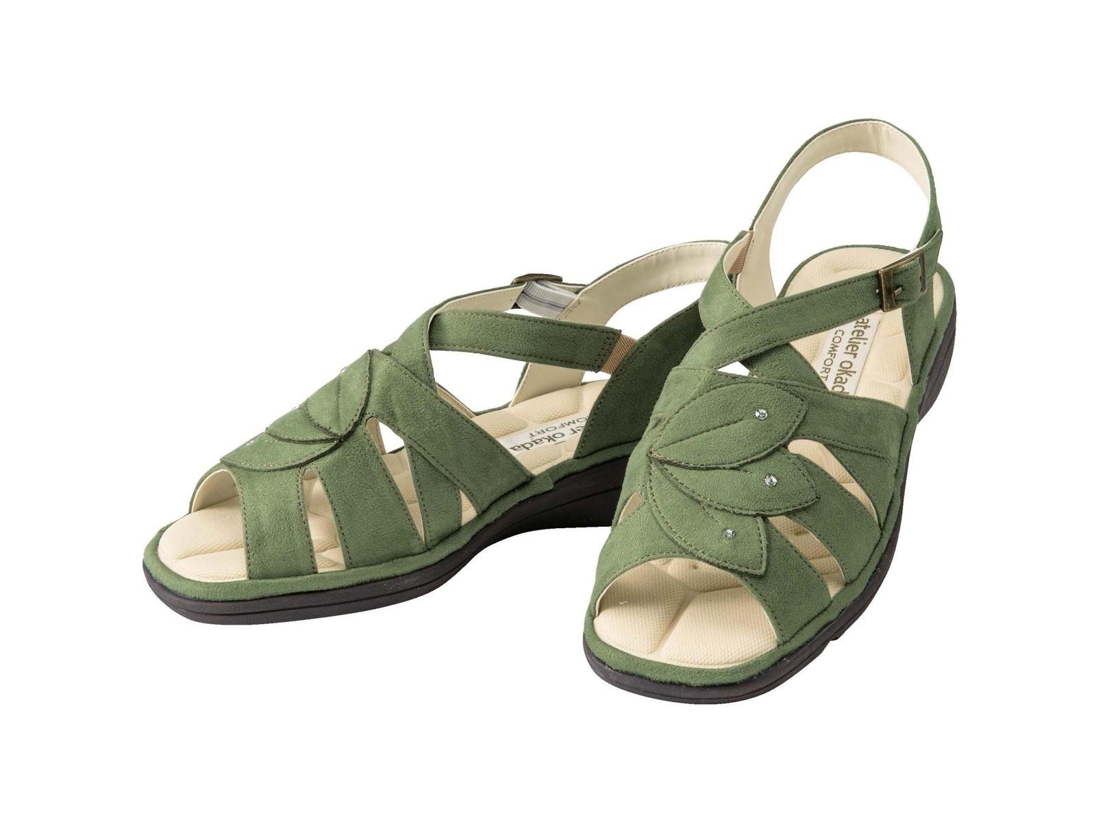 あとりえOKADA＞4E軽量リーフデザインサンダル 1足