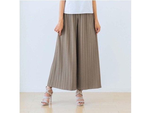 シワになりにくいワイドパンツ 1枚 カーキ L| コープこうべネット