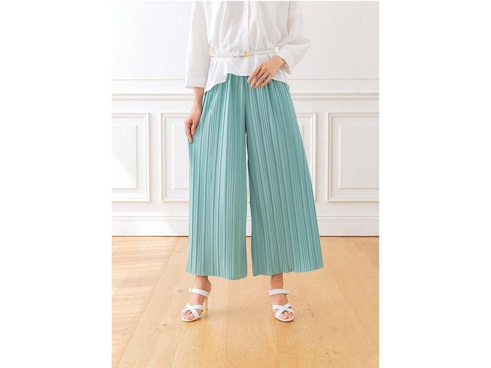 イシカワラボ　2段プリーツパンツ　MONILE モニーレ ドレープラップワイドパンツ ユニセックス変形パンツ ワイド