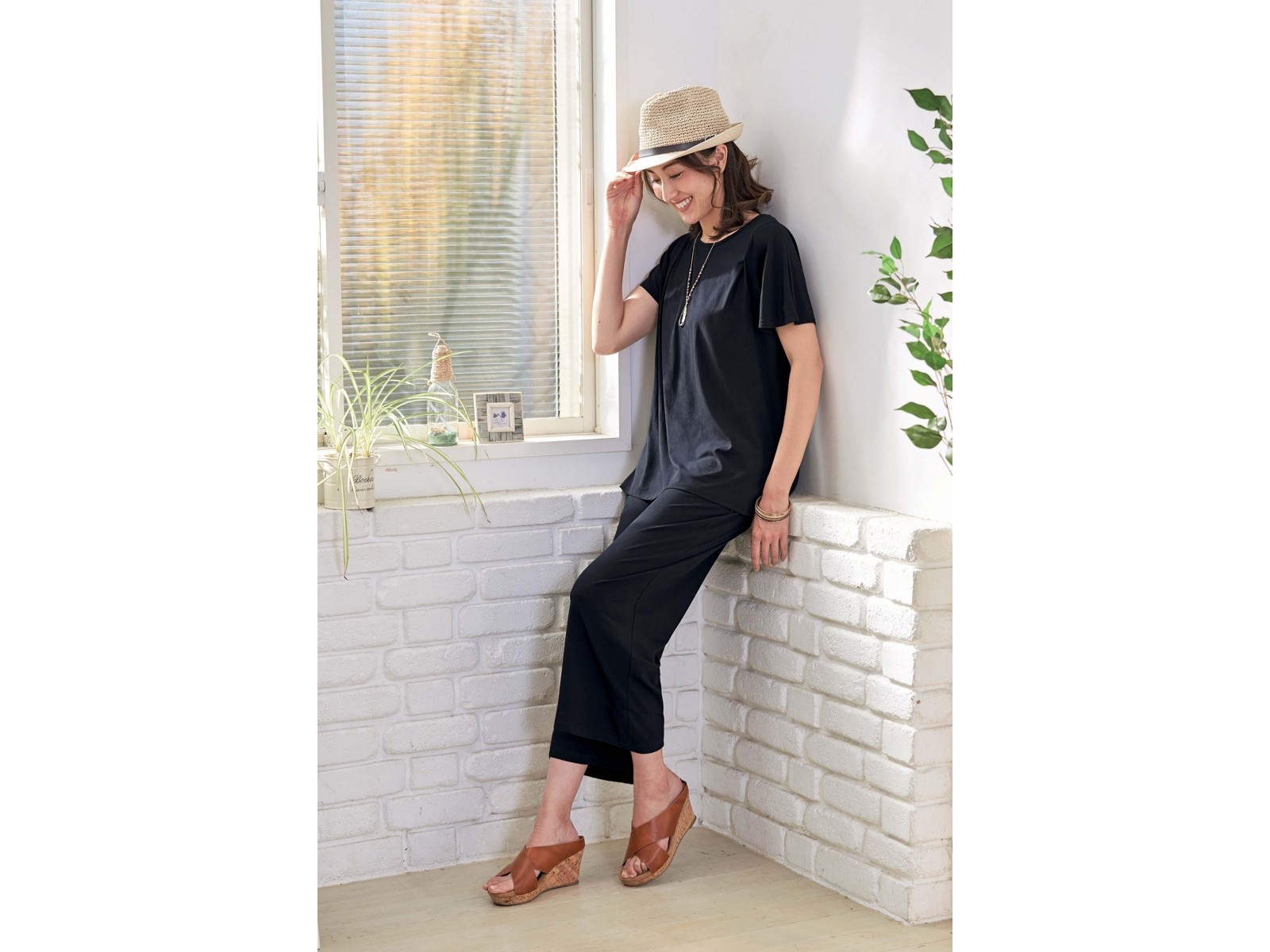 楽ちん細見えセットアップ 1セット ネイビー M～L| コープこうべネット