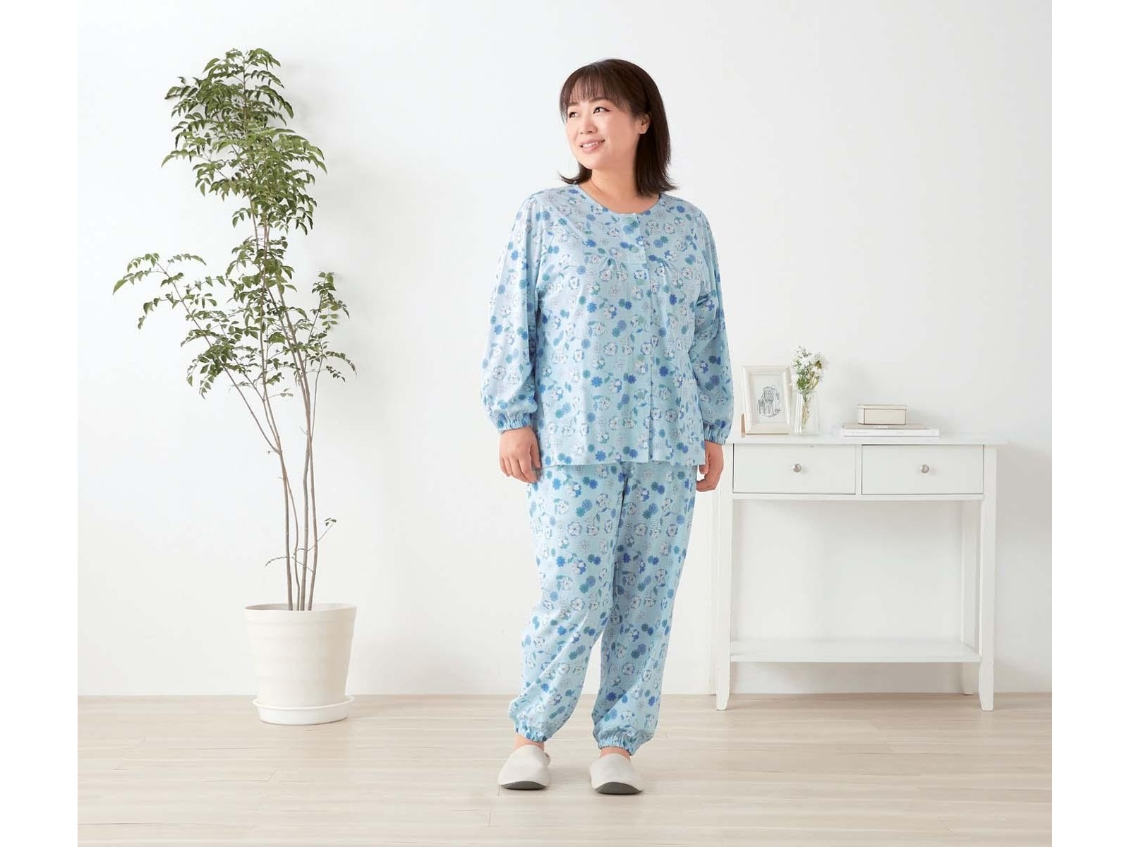 Naptime NAP ROOM 文字プリント 上下パジャマ M ブルー J.PRESS（J.プレス） パジャマ 「S-Lサイズ」ナップザック付き ルーム