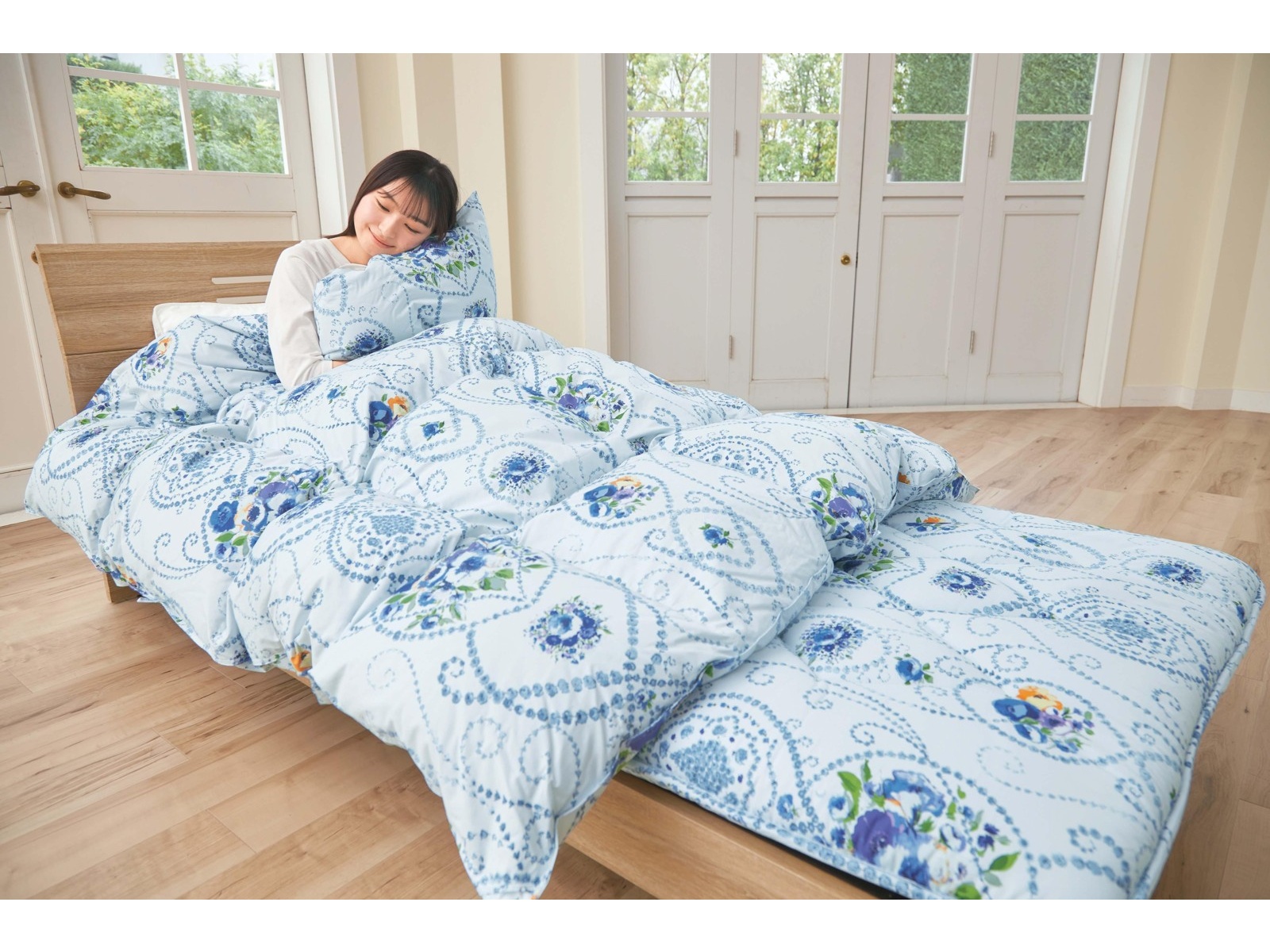 6381.シキボウ 羽毛布団 シングル ブルー 6381.シキボウ 羽毛布団 シングル ブルー 楽天市場】＼三連休coupon