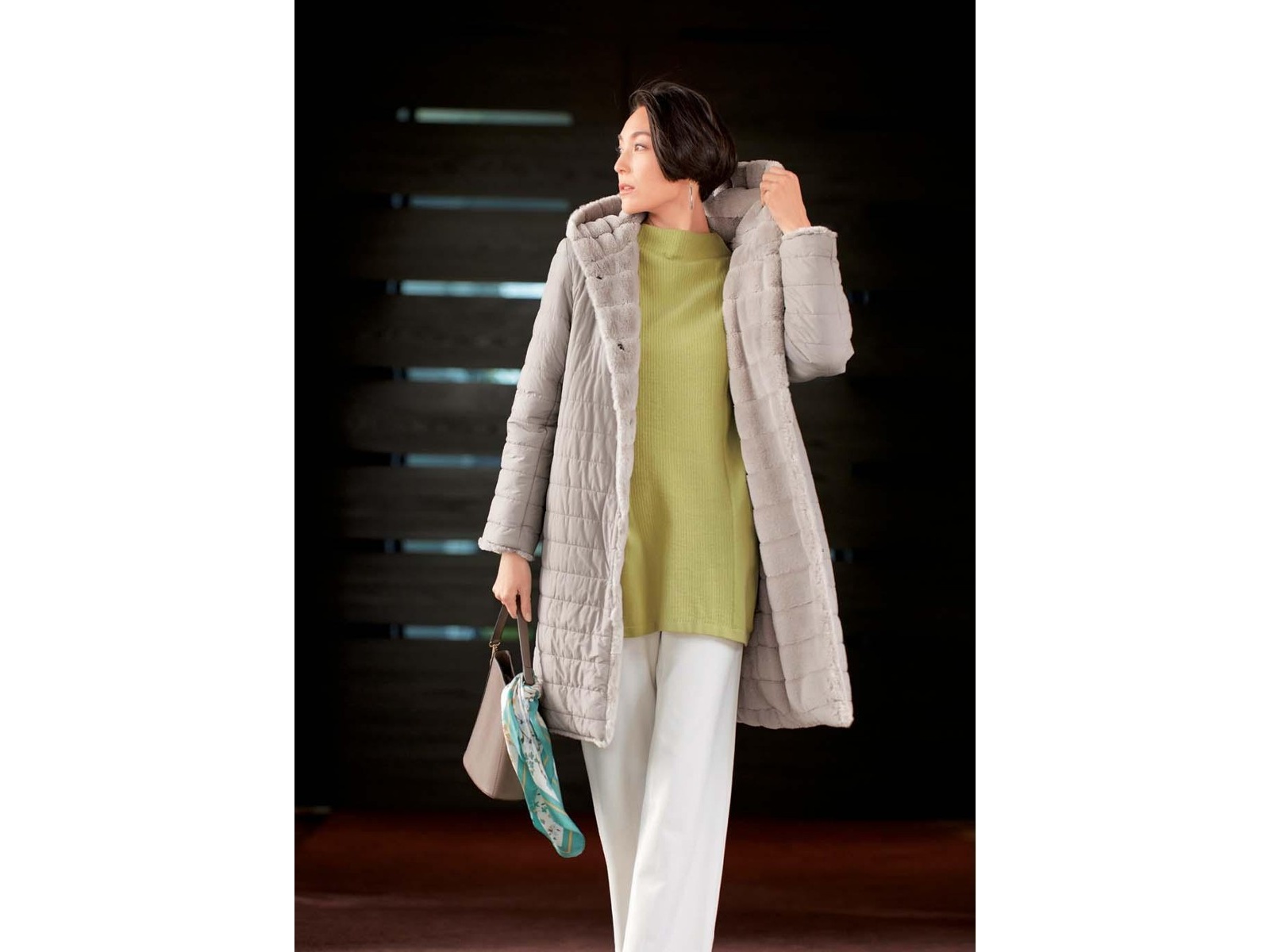 エコファーリバーシブルコート 1枚 ライトグレー M| コープこうべネット