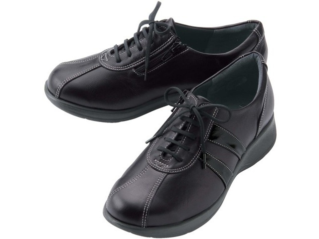 高井さんの靴＞5E牛革軽量コンフォートシューズ 1足 ブラック 23