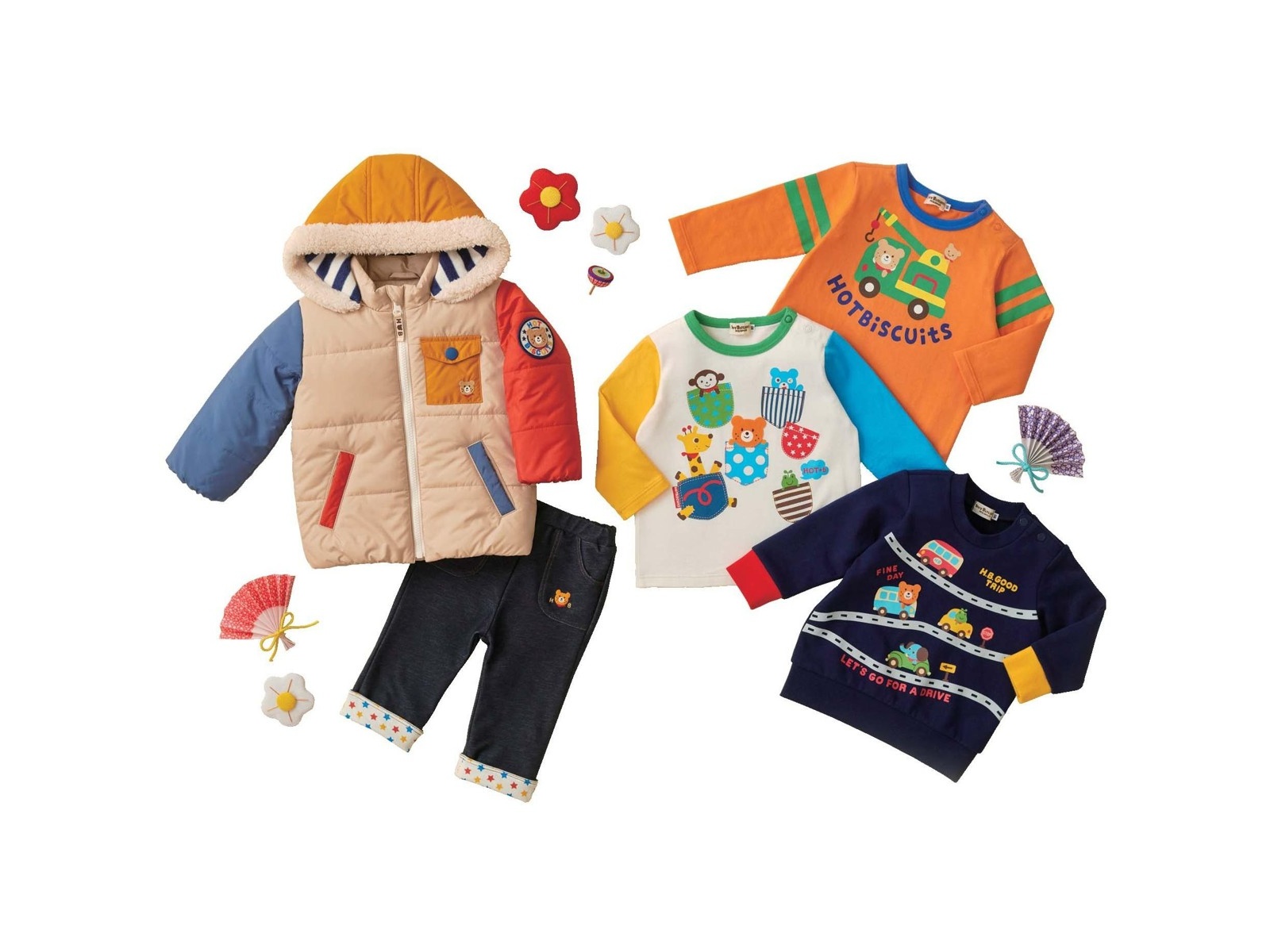 【新品、未使用】ミキハウス 男の子 120cm 5点セット 楽天市場】ミキハウス mikihouse ホットビスケッツ 出産準備