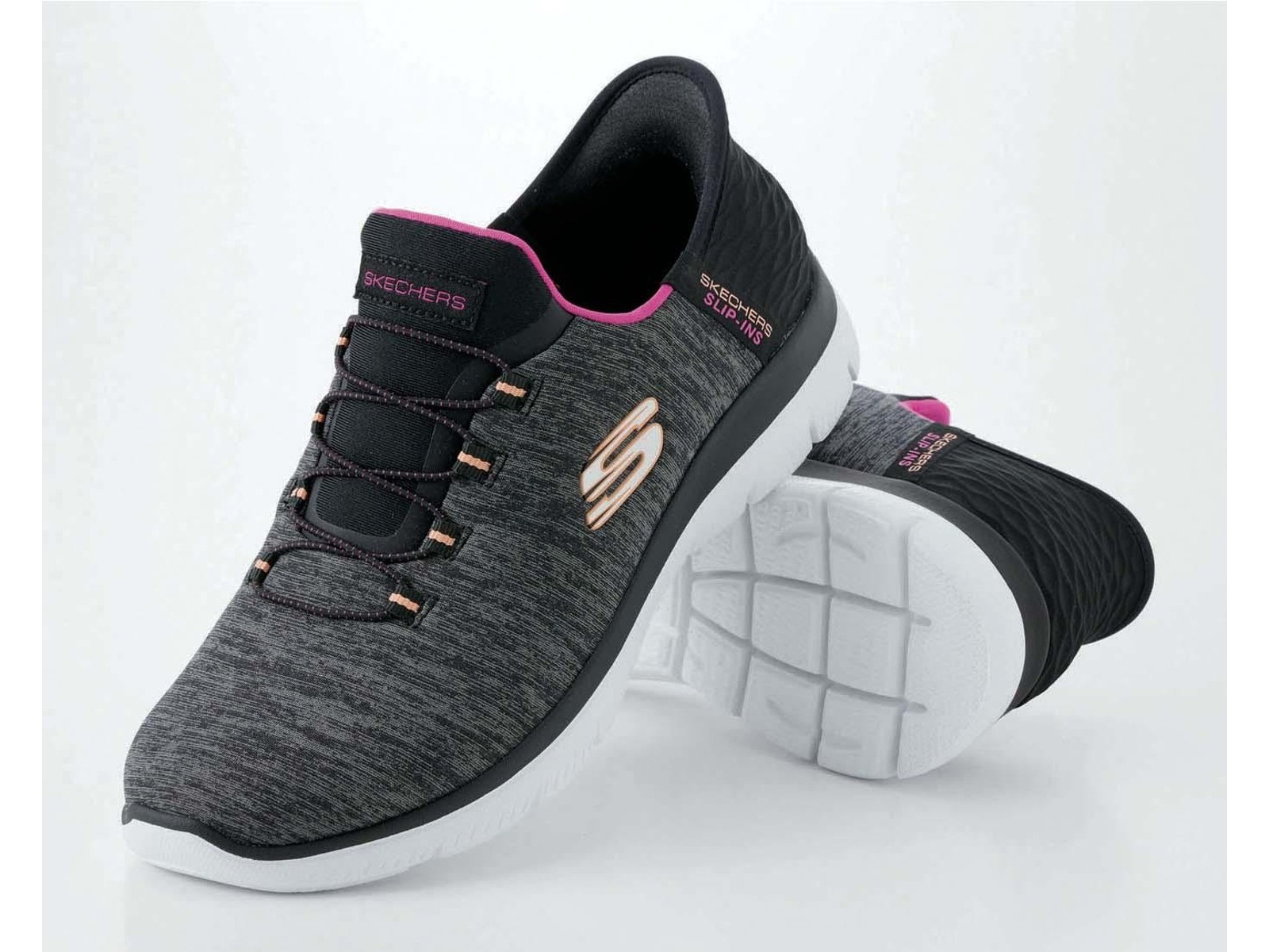 SKECHERS Slip-ins SUMMITS-DAZZLING-HAZE 1足 ブラック 23.5cm