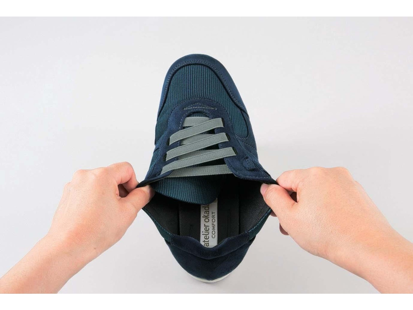 ガイア・アルベリヒ纏め売り あとりえOKADA＞5E軽量甲ゴムスニーカー 1足 ネイビー