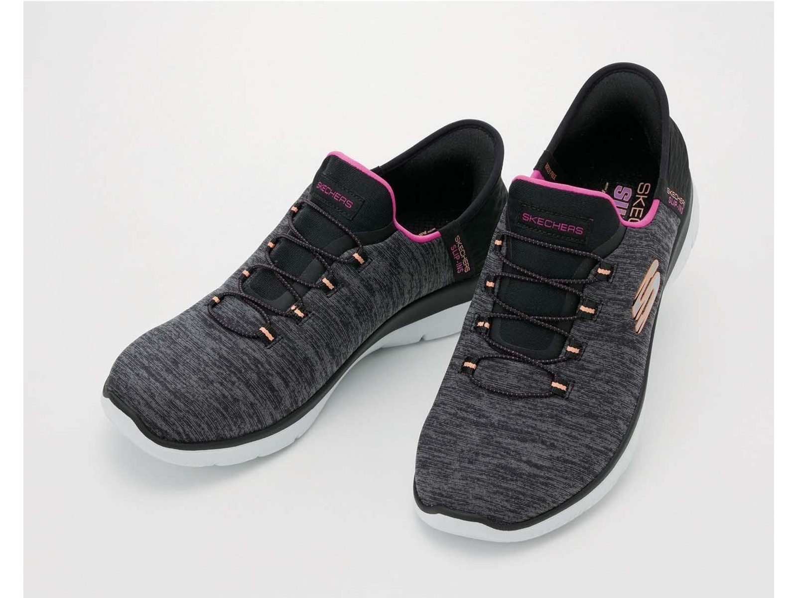 すず　0618 SKECHERS Slip-ins SUMMITS-DAZZLING-HAZE 1足 ブラック 22.5cm