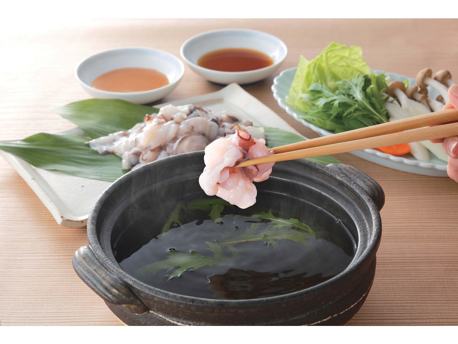 兵庫県漁連 明石だこの花しゃぶセット 1セット（たこ200g、ダシ100ml