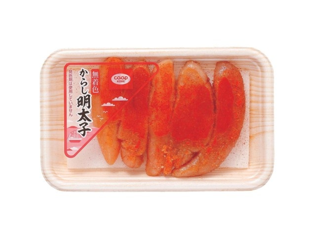 【再入荷】 コープこうべ 無着色からし明太子（切れ込み） 110g（4～6本入 クッション・抱きまくら