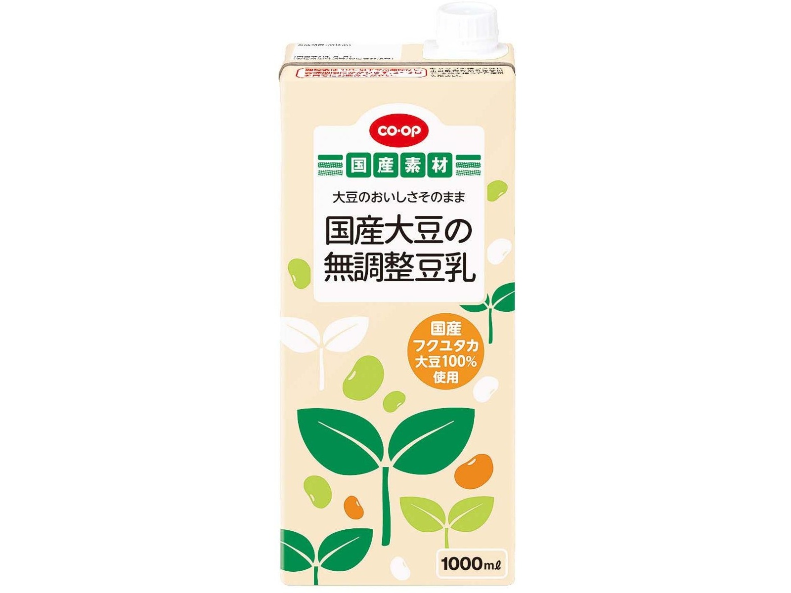 CO・OP 国産大豆の無調整豆乳（フクユタカ） 1箱（1,000ml×6本入 