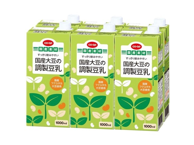 CO・OP 国産大豆の調製豆乳（フクユタカ） 1箱（1L×6本入