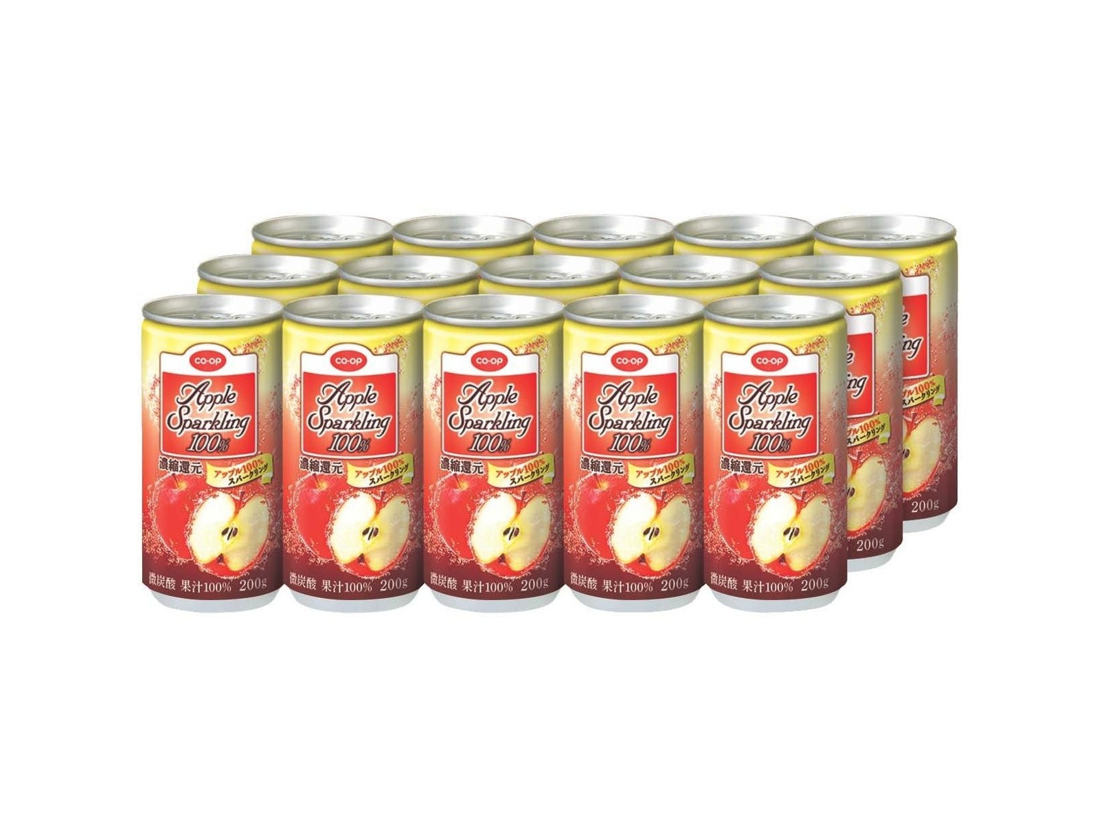 CO・OP アップル100％ スパークリング 1箱(200g×15缶入)| コープ