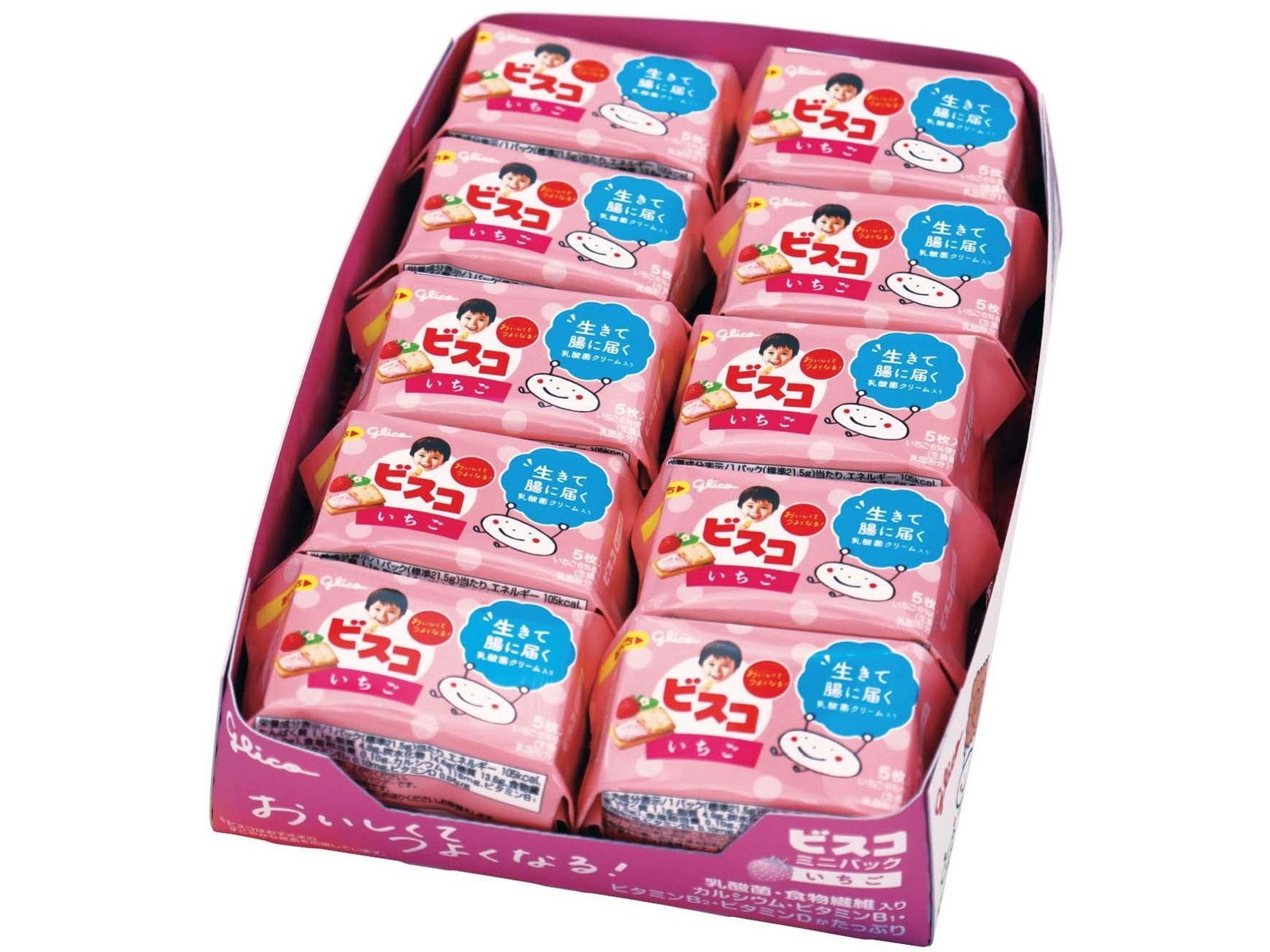 グリコ ビスコミニパック<いちご> 5枚×20袋入| コープこうべネット