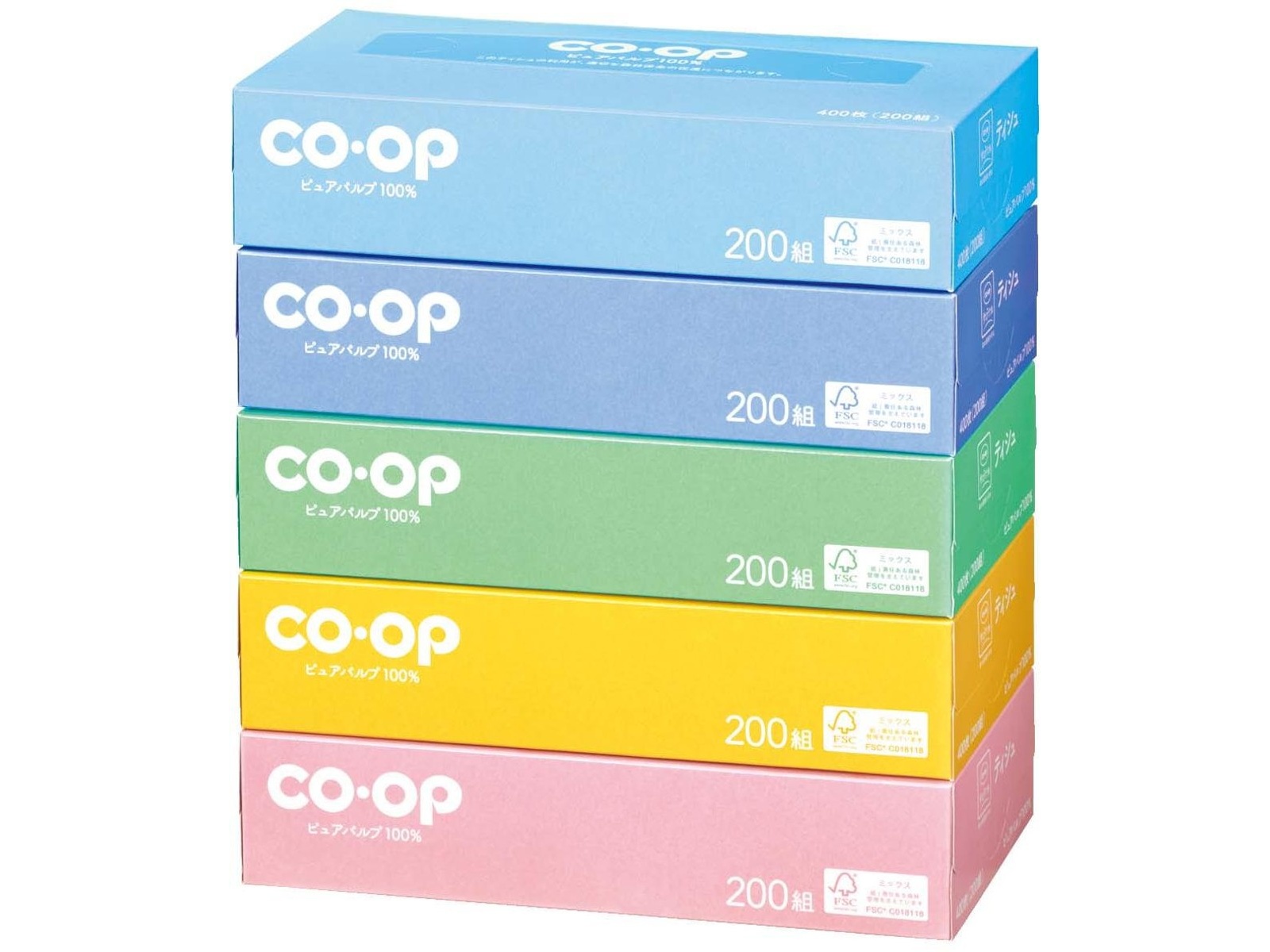 CO・OP ティシュ （400枚・200組）×5コ組 | コープこうべネット