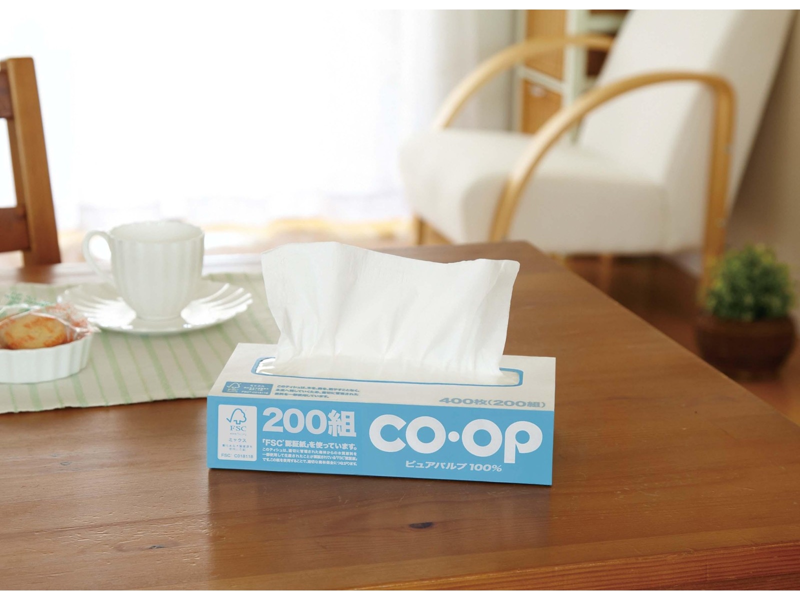 CO・OP ティシュ （400枚・200組）×5コ組 | コープこうべネット