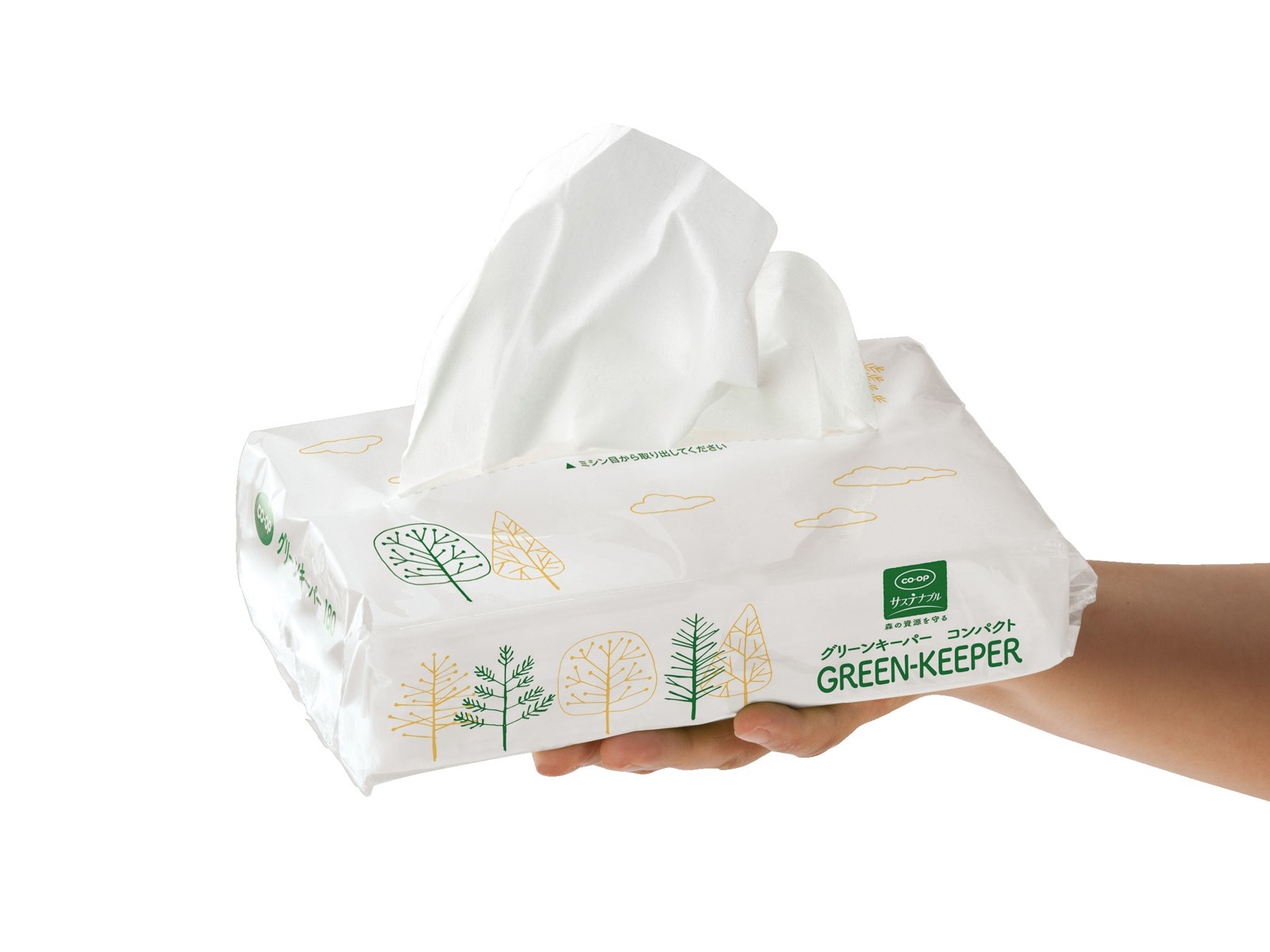 CO・OP グリーンキーパーコンパクトティシュ （360枚・180組）×6コ組