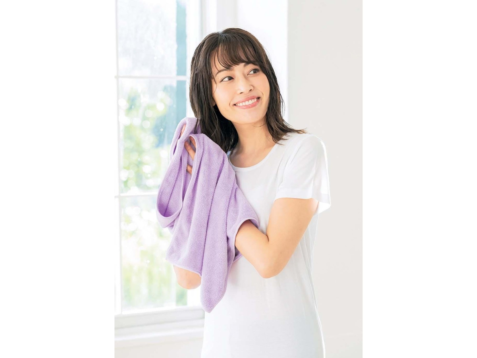 専用感謝特価みかん＊柔ふわヘアドライタオルベリーコットン。ブルー