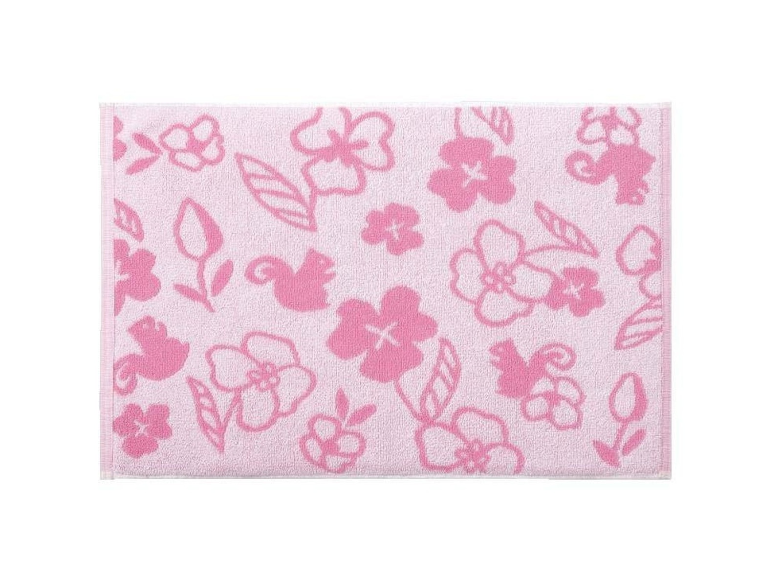 マット❤ピンク インド綿タオル地バスマット 1枚 色柄おまかせ 約42×62cm