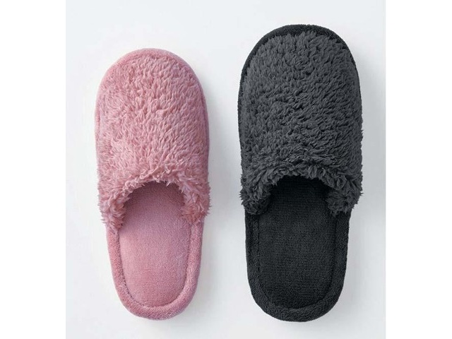 フリース ピンク スリッパ ダブルストラップ 洗えるフワぽかフリーススリッパ 1足 ピンク M| コープこうべネット