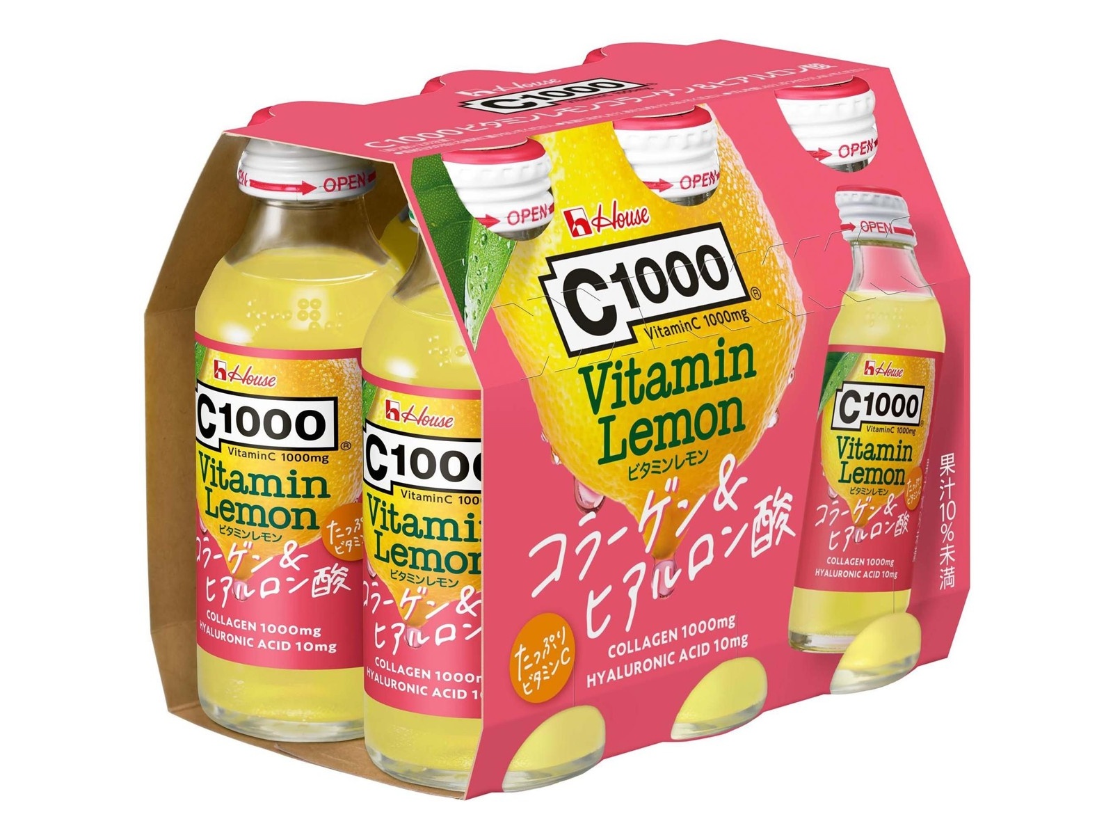 ハウス C1000ビタミンレモンコラーゲン＆ヒアルロン酸6本