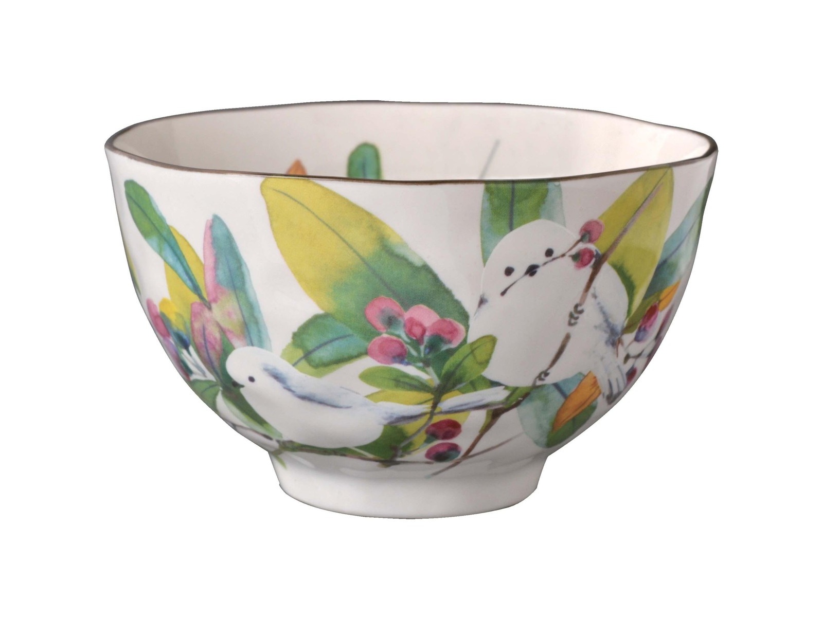 百千鳥 飯碗湯呑セット（シマエナガ） 2種組| コープこうべネット