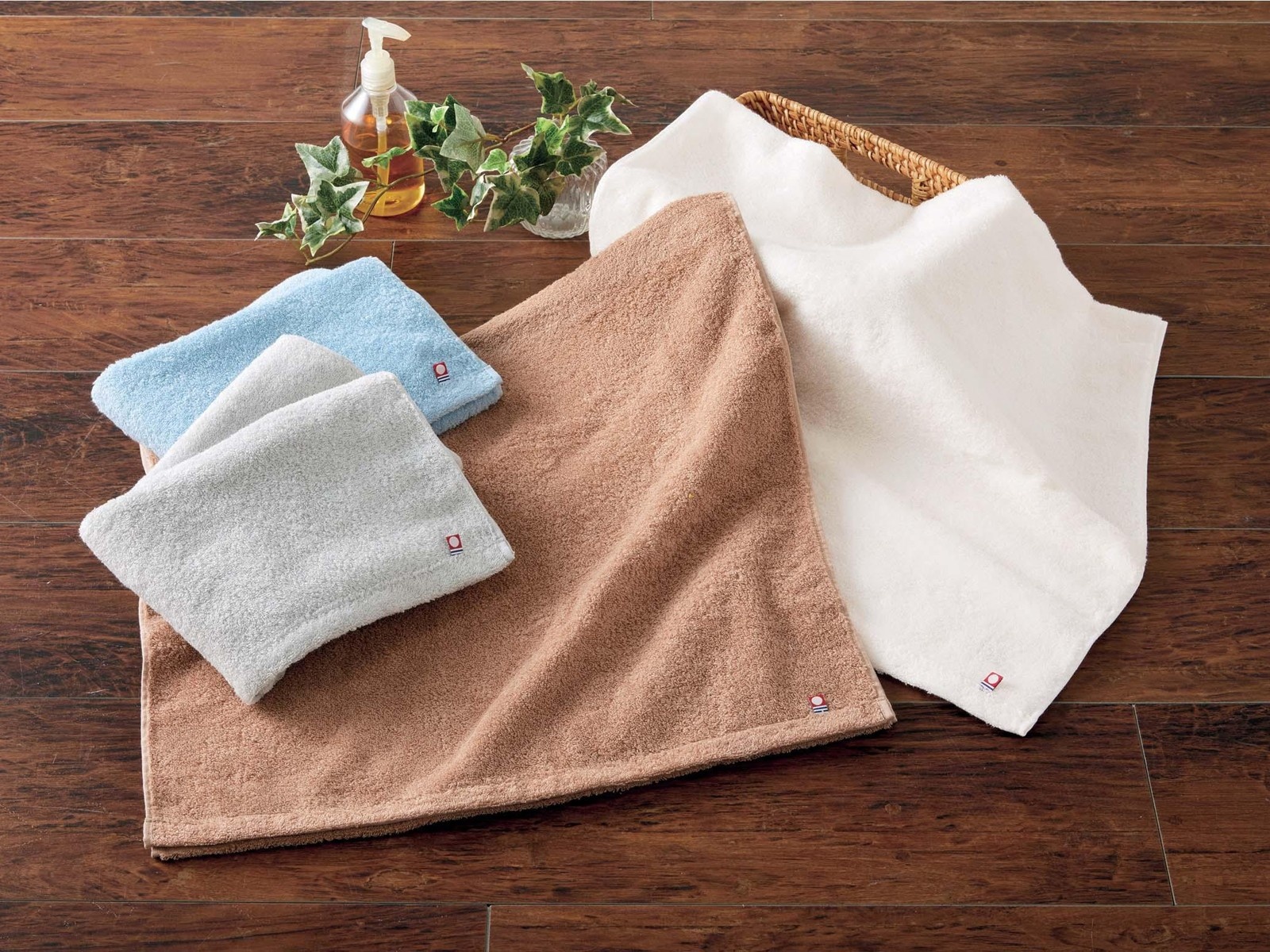 今治コンパクトバスタオル サンデーカラー 1枚 ブルー 約50×100cm