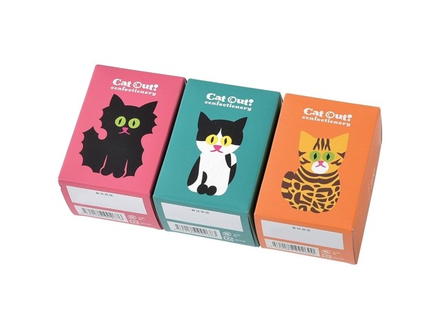 希少品　子猫物語　カバヤ食品　5種コンプ　未開封 カタヌキヤ CatOut！（くろねこ、ぶちねこ、ベンガルねこ）3個セット