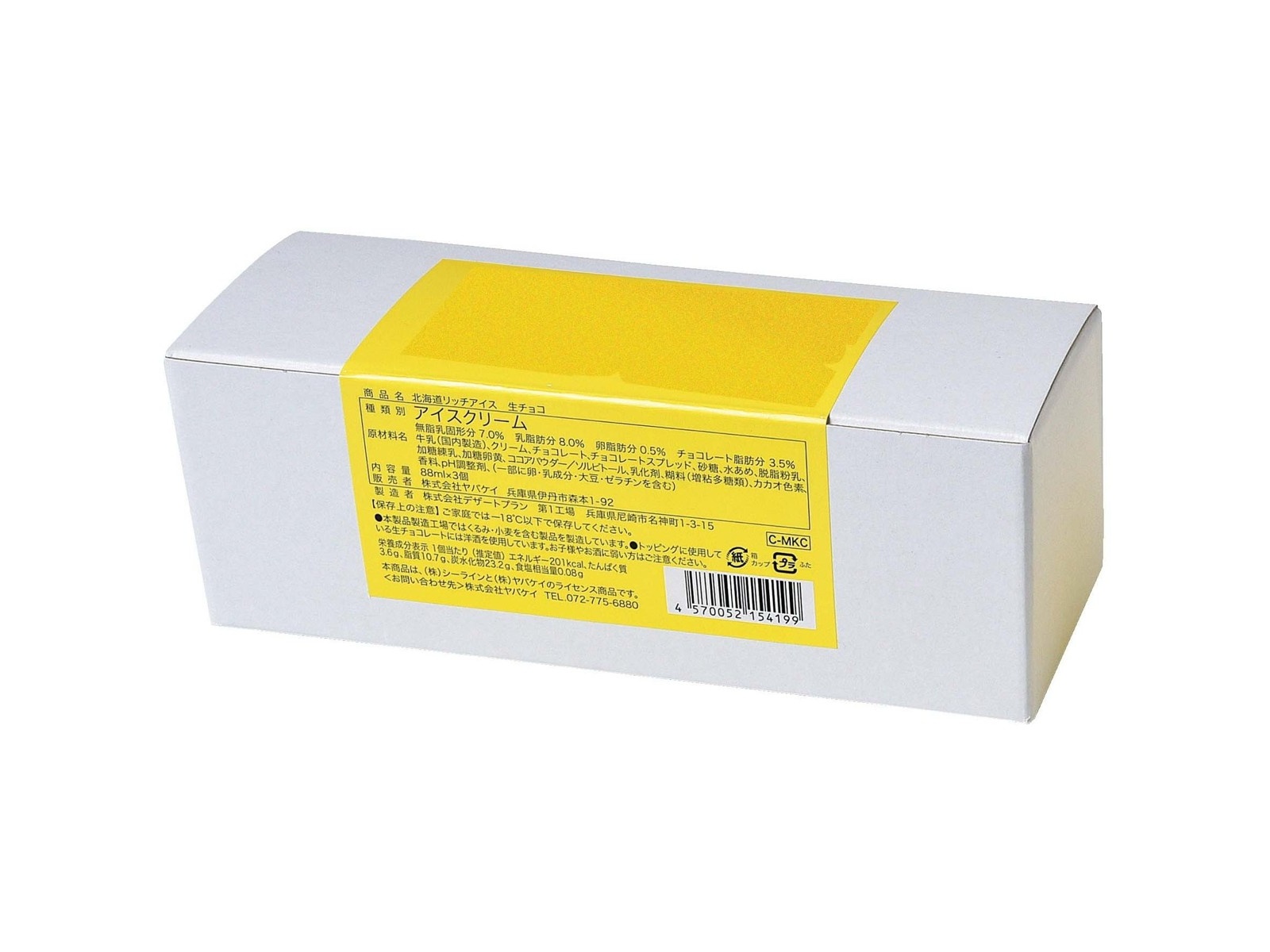 ヤバケイ 三國清三監修 北海道リッチアイス チーズタルト 1箱（88ml×3