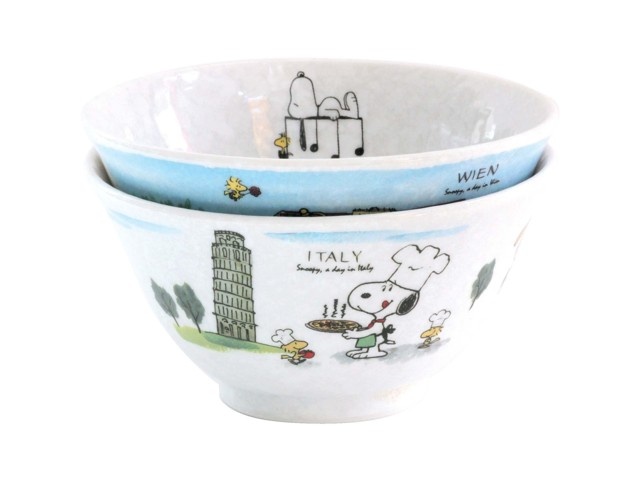 イタリア ウィーン スヌーピー飯碗 2柄組| コープこうべネット