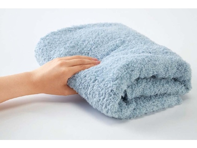 ふわふわなのに乾きやすい バスタオル 1枚 ネモフィラブルー