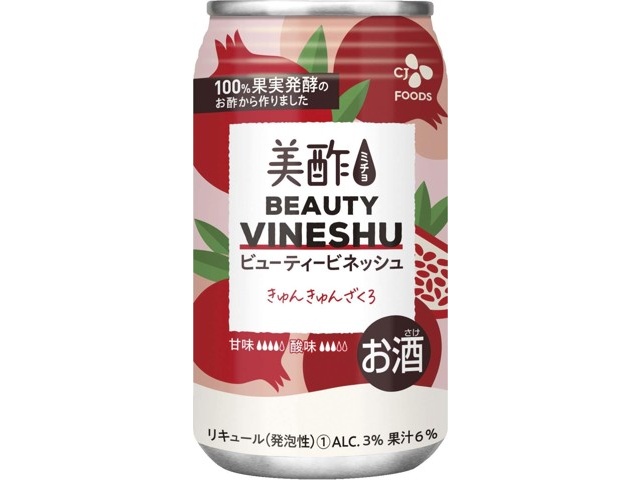 CJフーズ 美酢ビューティービネッシュ きゅんきゅんざくろ 350ml（缶 