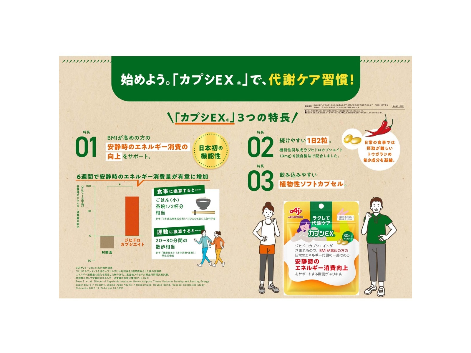 味の素 カプシEX 60粒入 | WEB限定セレクション | 商品一覧 | コープ 