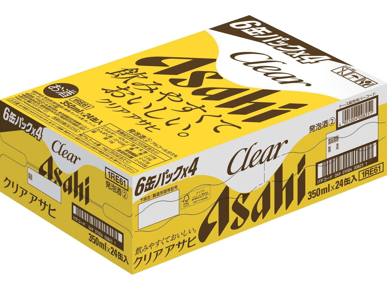 クリアアサヒ アサヒ クリアアサヒ 1箱（350ml×24缶入）| コープこうべネット