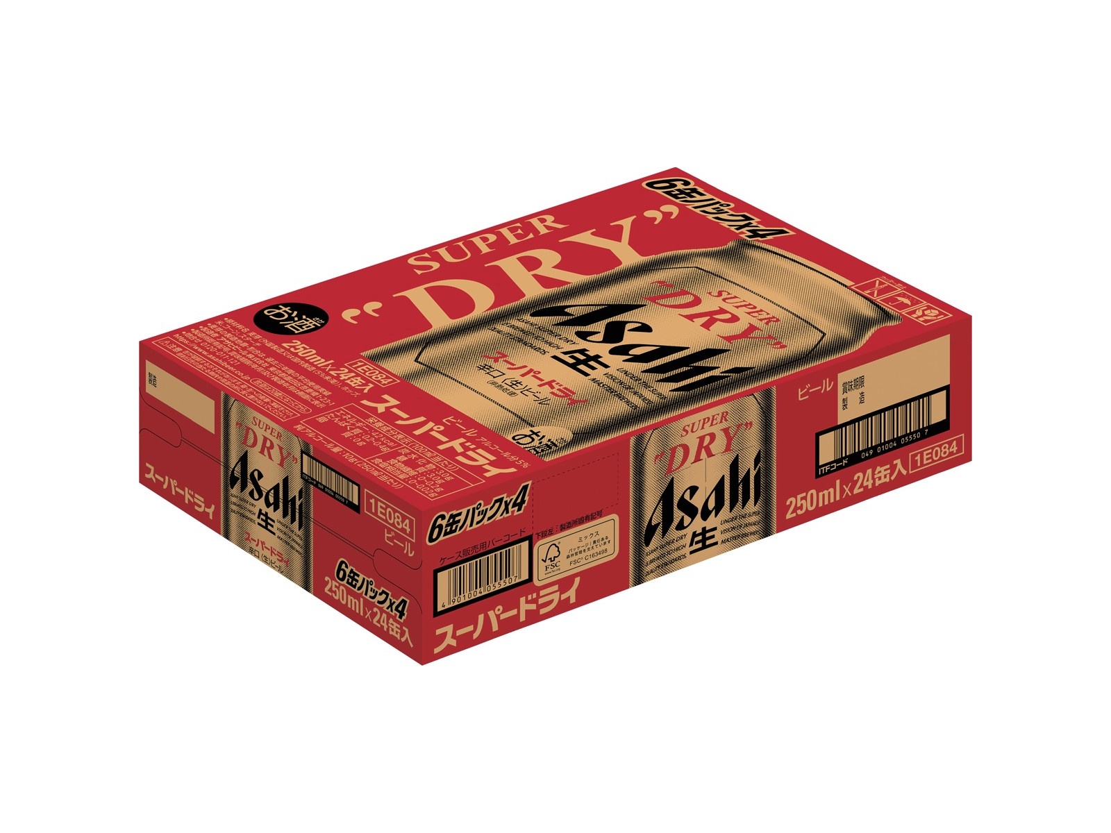 アサヒ スーパードライ 1箱(250ml×24缶入)| コープこうべネット