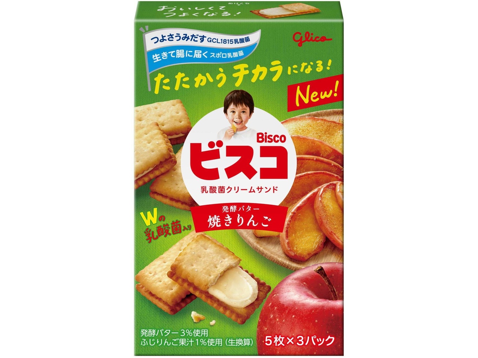 グリコ ビスコ＜焼きりんご＞ 15枚入| コープこうべネット