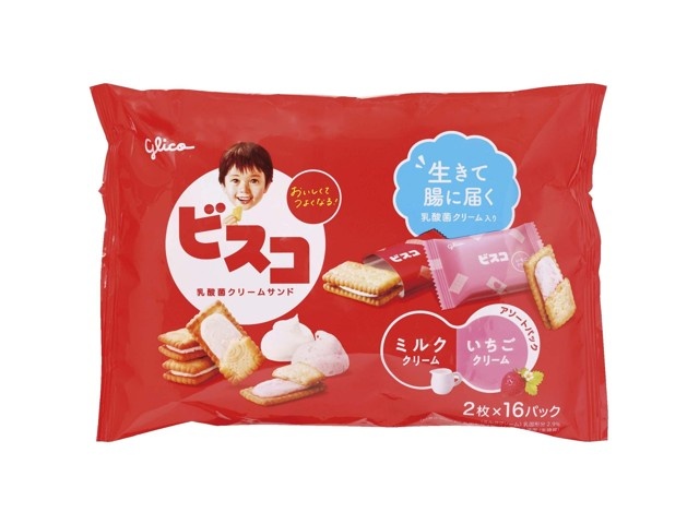 グリコ ビスコ大袋アソートパック 32枚（2枚×16パック）| コープこうべ