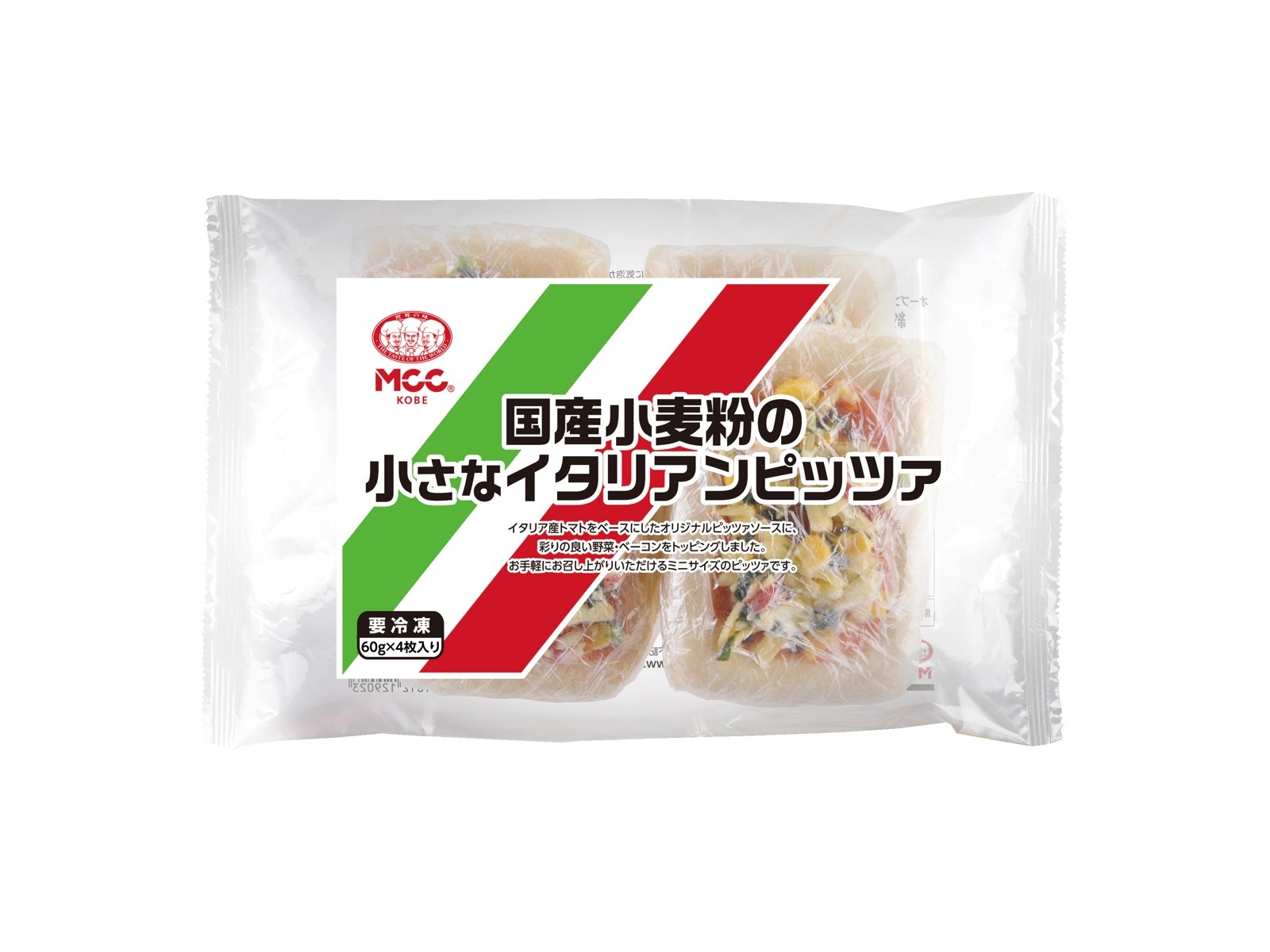 小麦粉(小麦&野菜) 5g MCC 国産小麦粉の小さなイタリアンピッツァ 60g×4枚入| コープこうべネット