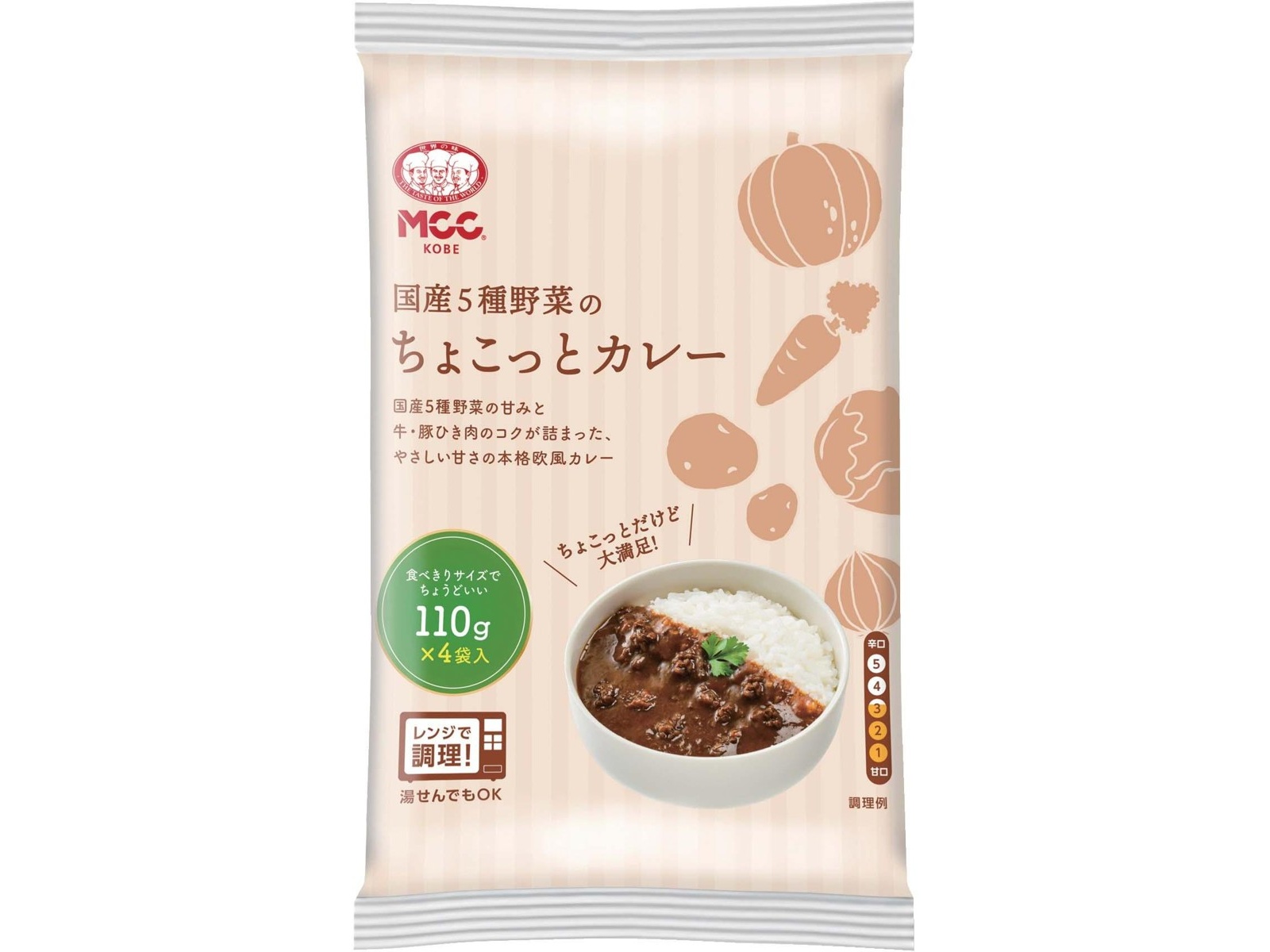 MCC 国産5種野菜のちょこっとカレー 110g×4食組| コープ