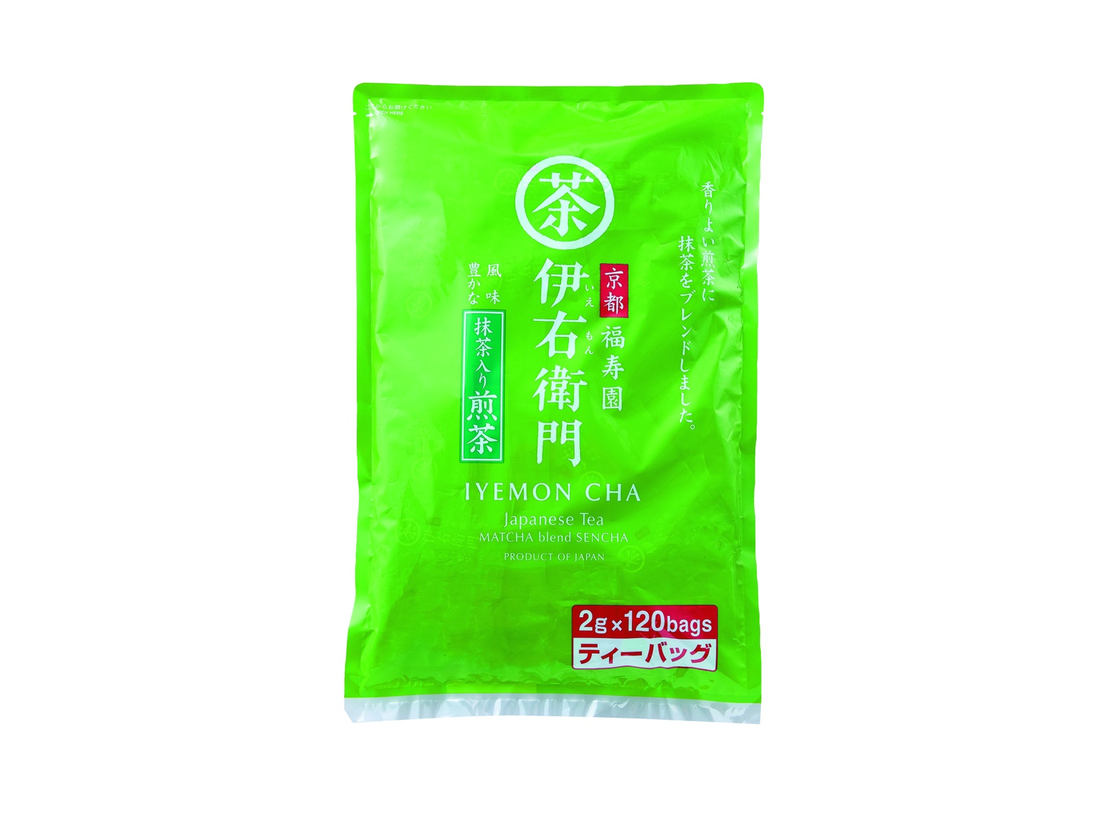 宇治の露製茶 伊右衛門 抹茶入り煎茶 ティーバッグ 2g×120バッグ